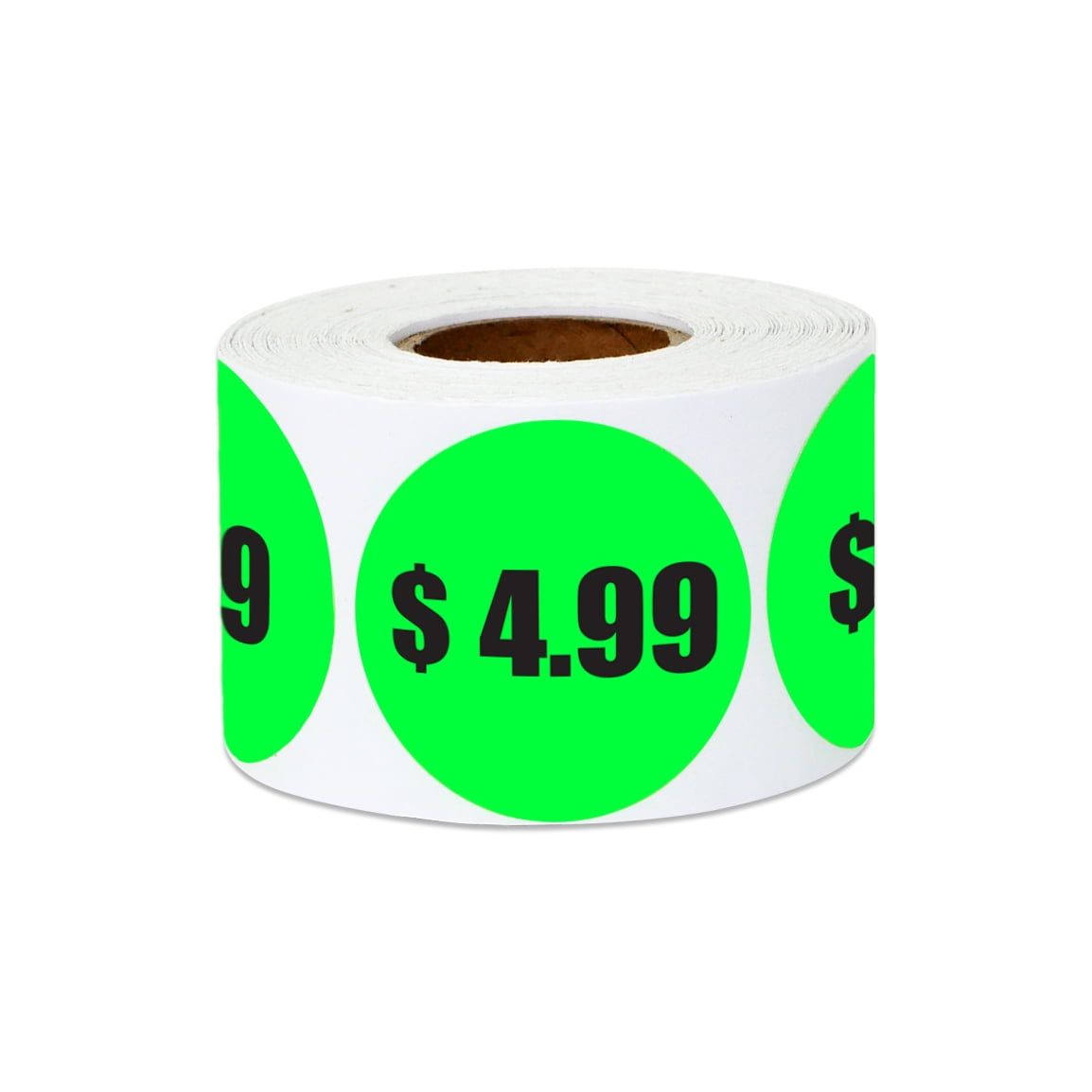 1.5" Round $4.99 Four Dollars & 99 Cents Pricing Stickers Labels for