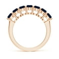 thumbnail image 2 of ANGARA Natural Half Eternity Seven Stone 2.31 ct Blue Sapphire Wedding Band in 14K Rose Gold for Women (Size-4mm) | September Birthstone, Anniversary, Jewelry Gift for Women | Natural Sapphire Ring, 2 of 10