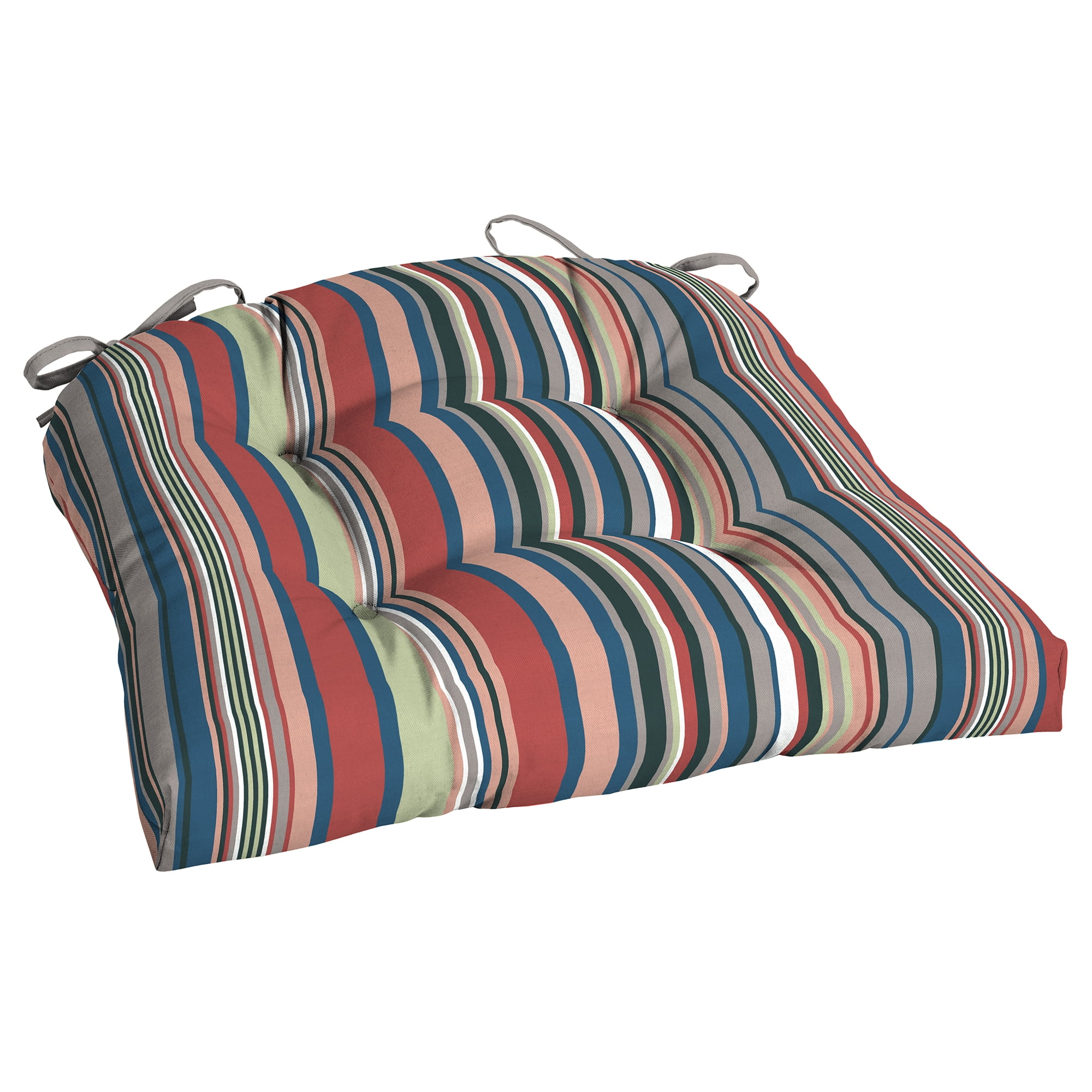 Better Homes Gardens Breezy Stripe 20 W X 18 D Outdoor Wicker Seat Cushion