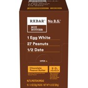 RX Nut Butter Gluten-Free Chocolate Peanut Butter, Protein Snack, 10 Count