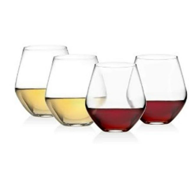 Verres à Gobelet à Vin Sans Tige - Lot de 4
