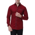 thumbnail image 5 of WARHORSEE Mens Dress Shirts Casual Button Down Shirt Long Sleeve Cotton Stretch Regular Fit, 5 of 14