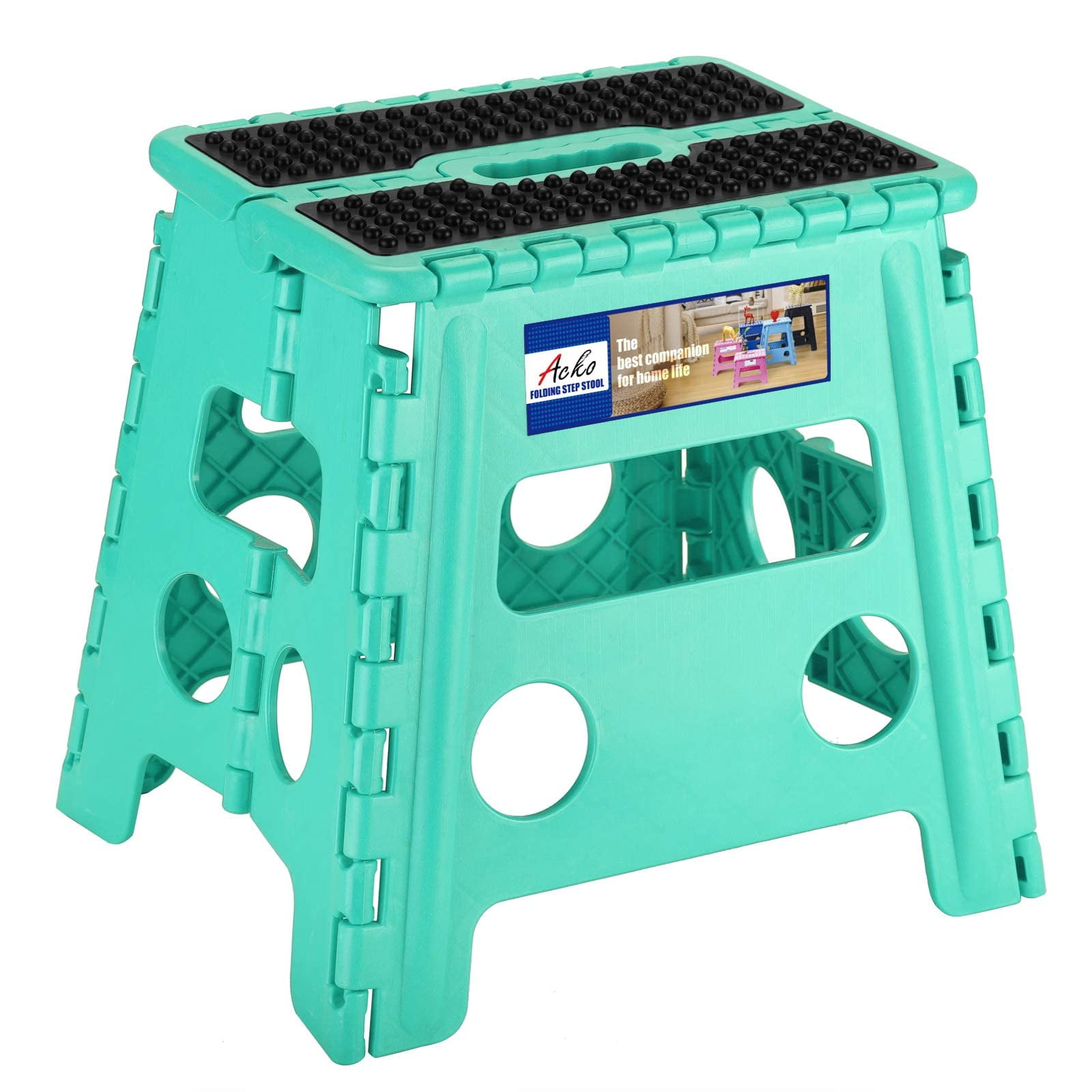 ACSTEP Folding Step Stool 13'' Tall Kids Step Stool Plastic Step Stools with NonSlip Surface
