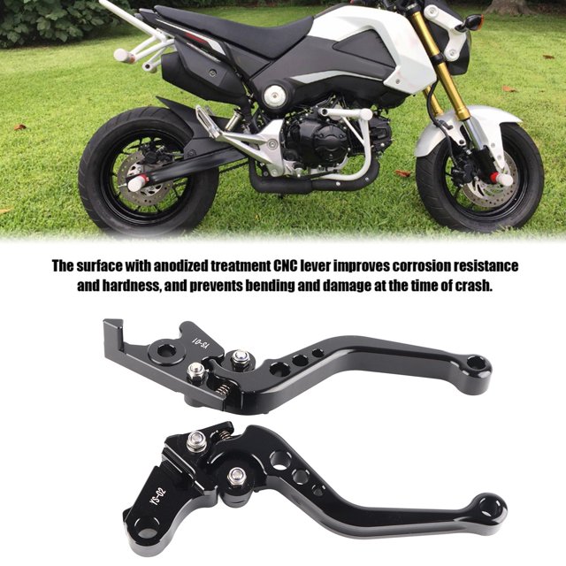 Qiilu Brake Lever, Aluminum Alloy Brake Lever Handle Brake Lever Handle Motorcycle Short Brake Lever Handle