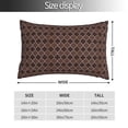 thumbnail image 2 of Balery Brown Gold Grid Funda de Cojín Estampada, Regalos para Mujeres, Regalos de Amor para Ella, Regalos para Novia o Esposa, Funda de Almohada-20"x30", 2 of 6