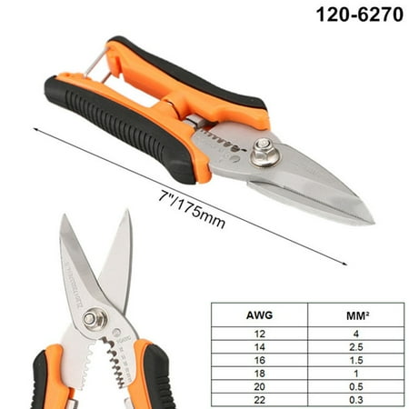 

7inch Crimping Pliers Stripping Scissors Shears Cable Cutter Electrician Tool
