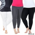 thumbnail image 5 of White Mark Women's Pack of 3: Women's Plus Size Leggings, 5 of 8