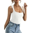 thumbnail image 2 of Liacowi Women's Slim Fit Crop Tops Casual Solid Color Crew Neck Sleeveless Tight Tee Shirt Basic Streetwear, 2 of 5