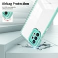 thumbnail image 5 of SaniMore for Samsung Galaxy A53 5G Case Slim Transparent [Not Yellowing Technology], Rugged PC & TPU Bumpers Built-in Detachable Lens Protector Shockproof Protective Cover, Green, 5 of 7
