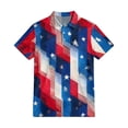 thumbnail image 3 of Men's USA 250th Anniversary American Flag Stripe Polo Shirt Patriotic Casual Short Sleeve America 250 Merchandise, 3 of 6