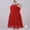 Red, variant on renvena Big Girls Halter Neck Chiffon Flower Dress Wedding Birthday Party Formal