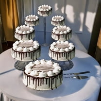 8 Pcs Cake Stand Set - 8 Tier Round Wedding Cake Cupcake Stand Combo for Valentine Table, Wedding, Party, Birthday - Clear Cake Stand, Dessert Display Stands Set