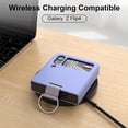 thumbnail image 6 of Samsung Galaxy Z Flip 4 Case Shockproof Heavy Duty Protective Cover with Ring Phone Case for Galaxy Z Flip 4 5G-Purple, 6 of 7