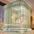 thumbnail image 5 of 4 Poster Bed Curtains Canopy for Bedroom,Embroidery Lace Mosquito Net with Metal Bracket For Bedroom Decoration, 5 of 7