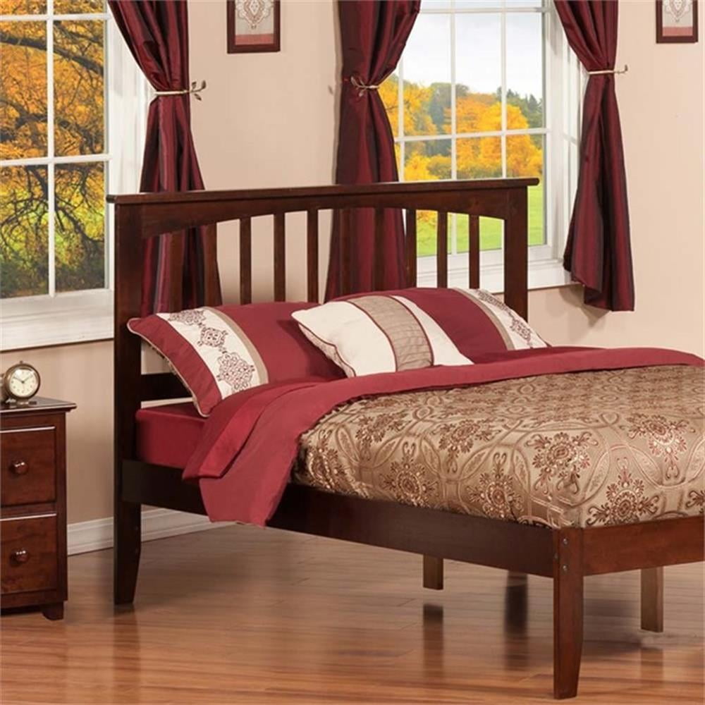 Leo & Lacey Contemporary Full Wood Headboard in Walnut Finish