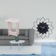 thumbnail image 2 of Mesita De Noche Práctica Con Reloj De Pared Acrílico En Forma De Flor. Silencioso Y Decorativo Para Hoteles, Cafeterías, Salones, Balcones, Dormitorios Y Pasillos., 2 of 8