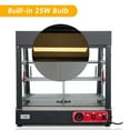thumbnail image 5 of Ktaxon 26" Commercial Food Warmer Display Pizza Warmer, 3-Tier Electric Countertop Food Warmer w/LED Lighting Adjustable Removable Shelves Glass Door, Pastry Display Case for Buffet Restaurant 1200W, 5 of 9