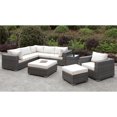 thumbnail image 2 of Furniture of America Arthur Contemporary Rattan Small Patio Ottoman in Gray, 2 of 6