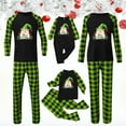 thumbnail image 3 of Mifsaly Family Christmas Pajama Sets 2025 Cute Xmas Santa 2 Piece Pjs Raglan Long Sleeve Pullover Sleepwear Crewneck Nightwear Plaid Sleep Pant with Pockets Holiday Festival Loungewear, 3 of 5