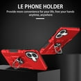 thumbnail image 3 of Phone Case for iPhone 16 Case, iPhone 16 Phone Case Built in 360 Rotating Ring Stand, Luxury Heavy Duty Armor Hard PC Soft TPU Slim Phone Case for iPhone 16 - Red, 3 of 10