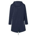 thumbnail image 3 of BONIXOOM Packable Puffer Jacket Women Full Zip Camping Water-Resistant Solid Holiday Windbreaker Jacket Women Navy 4XL(US:16), 3 of 3