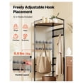 thumbnail image 3 of Corner Hall Tree, 71.3” Coat Rack with Shelf & Steel Frame, 3 of 9