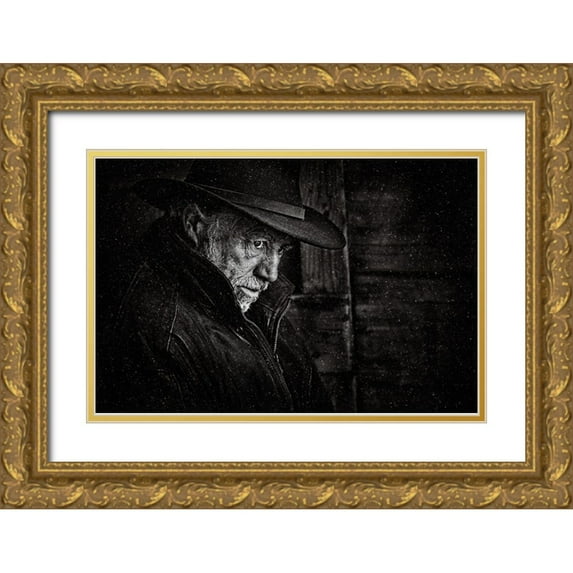 Brazeau, Claude 14x11 Gold Ornate Wood Framed with Double Matting Museum Art Print Titled - The Unforgiven