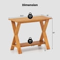 thumbnail image 3 of Costway 35.5-Inch Long Entryway Table with Storage Shelf Solid Teak Wood Console Table, 3 of 10