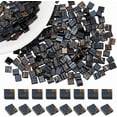 thumbnail image 1 of 300 Pcs Perles 2 Trous 4.5-5x5mm Perles de Verre Noir Rectangle Espaceur pour Design de Bijoux, 1 of 9
