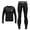 BLACK, variant on Bobcat Heavyweight Fleece-Lined Men's Thermal Underwear Base Layer Top & Bottoms, Black, XL, 2 Piece Set
