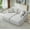 Light Grey, variant on 71" Oversized Double Chaise Lounges Indoor, Upholstered Corduroy Sofa Bed with Dual Cup Holders, Sectional Sleeper Loveseat for Living Room, Light Grey