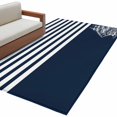thumbnail image 2 of Navy Blue 3'x5' Washable Rug, Nautical Coastal Sea Abstract Art Non-Slip Area Rugs for Entryway Kitchen Classroom, StainResistant Dorm Throw Carpet, Low Pile Soft Indoor Floor Mat, 2 of 9