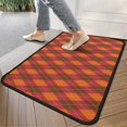 thumbnail image 4 of Red and Orange Argyle Pattern Door Rugs,Washable Non Slip Door Mats Indoor,Decorative Door Mats,Entry Mat Indoor for Entrance,Bedroom,Kitchen,Bathroom,30"x17", 4 of 6