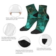 thumbnail image 5 of Naloa Green Gold Glitter Ankle Socks for Women Non Slip Socks No Show Socks Classic Low Cut Casual Socks Casual Socks, 5 of 7