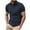 Navy, variant on ZCFZJW Men's Short Sleeve Polo Shirts Quarter-Zip Casual Solid Color Slim Fit Lapel Collar V Neck Basic Athletic Workout Cotton Tees Shirt Tops Black M