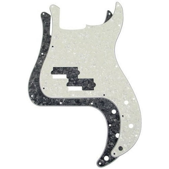 AXL Model PG-376-W 2-Pickup P Bass Pickguard, White