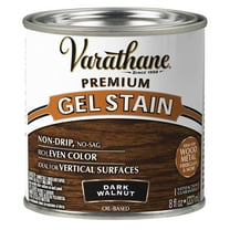 4 Pack, Dark Walnut, Varathane Premium Gel Wood Stain-349560, Half Pint