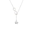 thumbnail image 2 of Delight Jewelry Silvertone Mini Megaphone Silver tone Elegant Infinity Lariat Necklace, 2 of 4