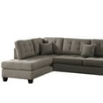 thumbnail image 2 of Polyfiber 3 Piece Sectional Set With Plush Cushion In Light Brown, 2 of 3