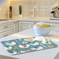 thumbnail image 6 of Flowers and Chicken Dish Drying Mat Microfiber Kitchen Pad Large Counter Absorbent Dish Mats Drainer Rack 18"x24", 6 of 7
