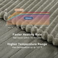 thumbnail image 5 of Assile Heated Blanket Fast Heating Electric Throw Blanket Striped Flannel 10 Heating Levels & 1-10H Auto Off Blanket Throw for Bed Sofa Office, 50"x60", Khaki, 5 of 8