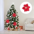 thumbnail image 3 of EeaseMX 20 piezas Artificial Poinsettia cabezas florales decoraciones para árboles de Navidad Navidad casa puerta principal corona mesa centros de mesa arreglos, 3 of 8