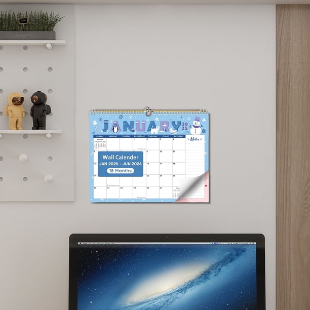 SKYDUE Calendario De Pared 2024, 14.5 X 11.5 Pulgadas, Calendario 2024 Encuadernado En Espiral Enero De 2024 A Junio De 2025 6 Disenos Esteticos