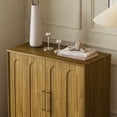 thumbnail image 6 of Wiilayok 31.5 Inch Mid Century Modern Sideboard Buffet Cabinet Oak Arched Doors Storage Credenza Media Console, 6 of 8