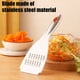 thumbnail image 5 of Rallador de verduras de acero inoxidable | Rebanador y triturador de cocina de mano blanco | Cuchillas afiladas resistentes a la oxidación | Herramienta multiusos compacta de 20 cm para preparar, 5 of 7