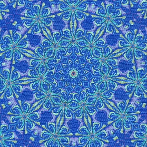 Ahgly Company Machine Washable Indoor Square Transitional Blue Orchid Blue Area Rugs, 5' Square