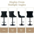 thumbnail image 6 of Stools Set of 2, Adjustable Upholstered Counter Height Barstools with Back and Black Footrest, Modern Velvet Swivel Barstools for Kitchen Counter, 6 of 6