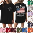 thumbnail image 6 of Women's 250th Anniversary USA Shirt Independence Day Top 4th of July Shirts America 250 Merchandise Flag Graphic Casual Tee, 6 of 6