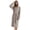 Light Brown Leopard, variant on Womens Plush Fleece Robe, Leopard Print Hooded Long Bathrobe, Soft Fluffy Warm Loungewear