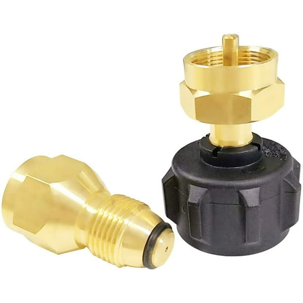 Propane Refill Coupler Adapter Universal for Propane Gas Tank Cylinder POL  & QCC Valve Easy Refill to 1LB Bottle 